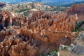 Dramatic view on Amphitheater rocks in Bryce canyon national park Royalty Free Stock Photo
