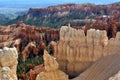 Dramatic view on Amphitheater rocks in Bryce canyon national park Royalty Free Stock Photo