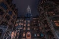 view at the cathedral in dresden at night, germany Royalty Free Stock Photo