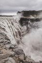 Dramatic view of famous Iceland waterfall Dettifoss