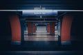 Dramatic view of the modern Kalvin ter underground station Royalty Free Stock Photo