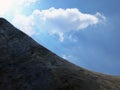 Dramatic view of a rocky hill side