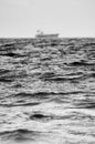 Rough sea in black and white Royalty Free Stock Photo