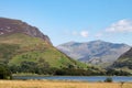 Dramatic view of Snowdon mountain, from lake Nantlle, Wales