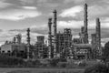 Dramatic view of a UK oil refinery Royalty Free Stock Photo