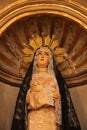 A dramatic Virgin Mary Statue Royalty Free Stock Photo