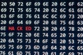 Dramatic Visualization of a Digital Security Breach with 'HACKED' Highlighted in Red on a Hexadecimal Background Royalty Free Stock Photo