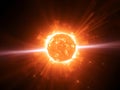 Solar Flare Eruption: A Powerful Display of Stellar Energy Royalty Free Stock Photo
