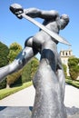 Dramatic Warrior statue at blenheim