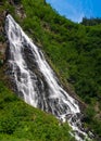 Dramatic waterfall of Horsetail Falls in Keystone Canyon Royalty Free Stock Photo