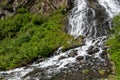 Dramatic waterfall of Horsetail Falls in Keystone Canyon Royalty Free Stock Photo