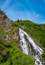 Dramatic waterfall of Horsetail Falls in Keystone Canyon Royalty Free Stock Photo