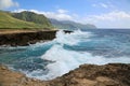 Dramatic wave in Kaena Point SP Royalty Free Stock Photo