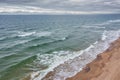 Dramatic weather at Baltic Sea beach in Sobieszewo, Poland