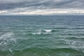 Dramatic weather at Baltic Sea in Sobieszewo, Poland