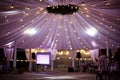 Dramatic wedding tent drapes Royalty Free Stock Photo