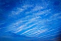 Dramatic white clouds in blue sky background Royalty Free Stock Photo