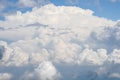 Dramatic white clouds on a sunny day