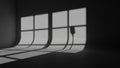 Dramatic Window Light Shadows on Studio Floor dark Royalty Free Stock Photo