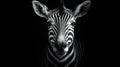 Dramatic Zebra Portrait In 8k Resolution