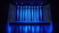 Dramatically lit empty tap dance stage featuring surrealistic lighting design where theatrical directors experiment with Royalty Free Stock Photo