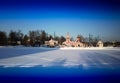 Dramatic church with awesome shadows background