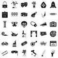 Dramatization icons set, simple style