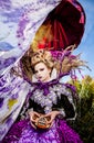 Dramatized image of sensual fashion girl - Art Fashion outdoor photo. Royalty Free Stock Photo