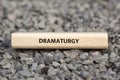 DRAMATURGY - image with words associated with the topic MOVIE, word, image, illustration Royalty Free Stock Photo
