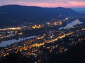 Drammen city night view in Norway Royalty Free Stock Photo