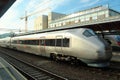 Flytoget, the high-speed express in Drammen, Norway Royalty Free Stock Photo