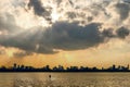 Dramtic clouds over the skyline Royalty Free Stock Photo