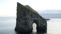 Drangarnir Sea Stack Rock in the Atlantic ocean on VÃÂ¡gar Island, Faroe Islands.