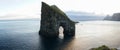 Drangarnir Sea Stack Rock in the Atlantic ocean on VÃÂ¡gar Island, Faroe Islands.