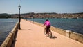 Drapano Bridge in Argostoli, Kefalonia, Greece Royalty Free Stock Photo