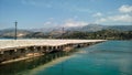 Drapano Bridge in Argostoli, Kefalonia, Greece Royalty Free Stock Photo