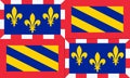 Drapeau et banniere vecteur des regions de France