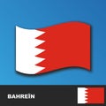 Bahrain Flag distorted by the wind