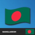 Bangladesh Flag distorted by the wind