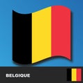 Belgium Flag distorted by the wind