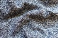 Draped blue grey melange woolen fabric