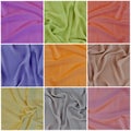 Draped fabric, set Royalty Free Stock Photo