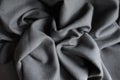 Draped unprinted dark grey viscose fabric Royalty Free Stock Photo