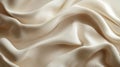 Draped Smooth Ivory Fabric with Gentle Waves