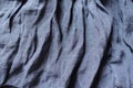 Draped blue cotton and polyester fabric Royalty Free Stock Photo