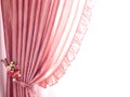 Draperies and curtains on a white background Royalty Free Stock Photo