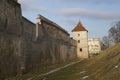 The Drapers Bastion Bastionul Postavarilor and a defenses tower, Brasov, Romania