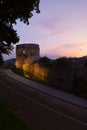 Drapers Bastion in the evening light, Brasov, Transylvania, Romania