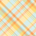 Drapery background vector pattern, towel tartan seamless textile. Cute fabric texture plaid check in sea shell and light colors