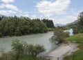 Drau river, near Dellach, Austria Royalty Free Stock Photo